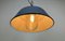 Industrial Grey Enamel and Cast Iron Pendant Light with Glass Cover, 1960s 17