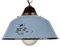 Industrial Grey Enamel and Cast Iron Pendant Light with Glass Cover, 1960s 1