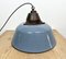 Industrial Grey Enamel and Cast Iron Pendant Light with Glass Cover, 1960s, Image 11