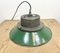 Lampe à Suspension Industrielle en Émail Vert et Fonte, 1960s 11