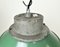 Industrial Green Enamel and Cast Iron Pendant Light, 1960s 3