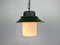 Industrial Green Enamel and Cast Iron Pendant Light, 1960s, Image 9