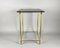 Vintage Coffee Table with Smoked Glass Top & Gilt Brass Frame, France, 1970s 2