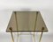 Vintage Coffee Table with Smoked Glass Top & Gilt Brass Frame, France, 1970s, Image 3