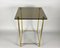 Vintage Coffee Table with Smoked Glass Top & Gilt Brass Frame, France, 1970s, Image 1