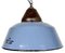 Industrial Blue Enamel and Cast Iron Pendant Light, 1960s 1