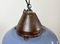 Industrial Blue Enamel and Cast Iron Pendant Light, 1960s 3