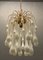 Lámpara colgante colgante de cristal de Murano blanco, años 70, Imagen 2