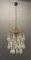 Lámpara colgante colgante de cristal de Murano blanco, años 70, Imagen 1