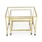 Console and Trolley in Brass and Glass, 1950s, Set of 2 2