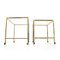 Console and Trolley in Brass and Glass, 1950s, Set of 2 5