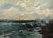Ezelino Briante, Voiliers en mer, óleo sobre lienzo, Imagen 1