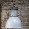 Lámpara de pie industrial británica vintage esmaltada en gris, años 50, Imagen 4