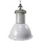 Vintage Industrial British Gray Enamel Pedant Light, 1950s, Image 1