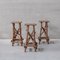 Mid-Century Wooden Sculpture Pedestal Bar Stool in the style of Adirondack 2