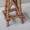 Mid-Century Wooden Sculpture Pedestal Bar Stool in the style of Adirondack 3