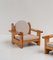 Italian Pine Lounge Chairs, 1970s, Set of 2 2