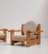 Italian Pine Lounge Chairs, 1970s, Set of 2 3
