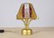 Brutalistische Italienische Tischlampe aus Metall & Gehämmertem Muranoglas von Longobard, 1980er 3