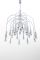 Lámpara de araña grande de cromo de Gaetano Sciolari para SA Boulanger, años 60, Imagen 3