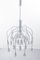 Lámpara de araña grande de cromo de Gaetano Sciolari para SA Boulanger, años 60, Imagen 2