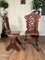 Antique Continental Walnut Hall Chairs, 1800s, Set of 2 6