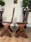 Antique Continental Walnut Hall Chairs, 1800s, Set of 2 7