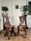 Antique Continental Walnut Hall Chairs, 1800s, Set of 2 1