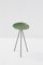 Green Stool in French Resin by Jean Raymond Picard, 1955 3