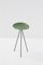 Green Stool in French Resin by Jean Raymond Picard, 1955, Image 3