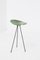 Green Stool in French Resin by Jean Raymond Picard, 1955, Image 1