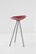Red Stool in French Resin by Jean Raymond Picard, 1955 3
