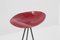 Red Stool in French Resin by Jean Raymond Picard, 1955, Image 4