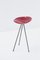 Red Stool in French Resin by Jean Raymond Picard, 1955, Image 1
