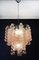 Vintage Chandelier with Pink Glasses Tube from Venini, 1985 7