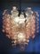 Vintage Chandelier with Pink Glasses Tube from Venini, 1985 13