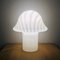 Große deutsche Mushroom Tischlampe aus gestreiftem Glas von Peill & Putzler, 1970er 7