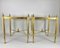 Vintage Hollywood Regency Gilt Bronze and Glass Coffee Tables, France, 1960s, Set of 2 1