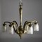 Lámpara de araña Art Déco de bronce de Hetier & Vincet, años 30, Imagen 1