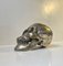 Vintage Bronze Sculpture Cast of a Human Skull, 1950s 1