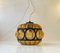 Caged Amber Glass Pendant Lamp by Nanny Still for Raak, 1960s, Image 1