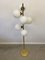 German Brass Sputnik Floor Lamp with 7 Opaline Glass Balls, 1970s, Image 1