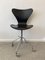 Model 3117 Swivel Office Chair in Black by Arne Jacobsen for Fritz Hansen, Denmark, 1960s 6