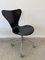Model 3117 Swivel Office Chair in Black by Arne Jacobsen for Fritz Hansen, Denmark, 1960s 1