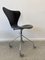 Model 3117 Swivel Office Chair in Black by Arne Jacobsen for Fritz Hansen, Denmark, 1960s 2