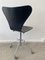 Model 3117 Swivel Office Chair in Black by Arne Jacobsen for Fritz Hansen, Denmark, 1960s 3