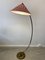 Lampada da terra Mid-Century ad arco con paralume in tessuto, Germania, anni '50, Immagine 2