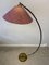 Large Mid-Century Arch Floor Lamp with Fabric Shade, Germany, 1950s 4