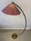 Large Mid-Century Arch Floor Lamp with Fabric Shade, Germany, 1950s, Image 4