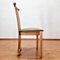 Mid-Century Modern Dining Chairs in Wood and Vervet Chairs, Italy, 1980s, Set of 4 7